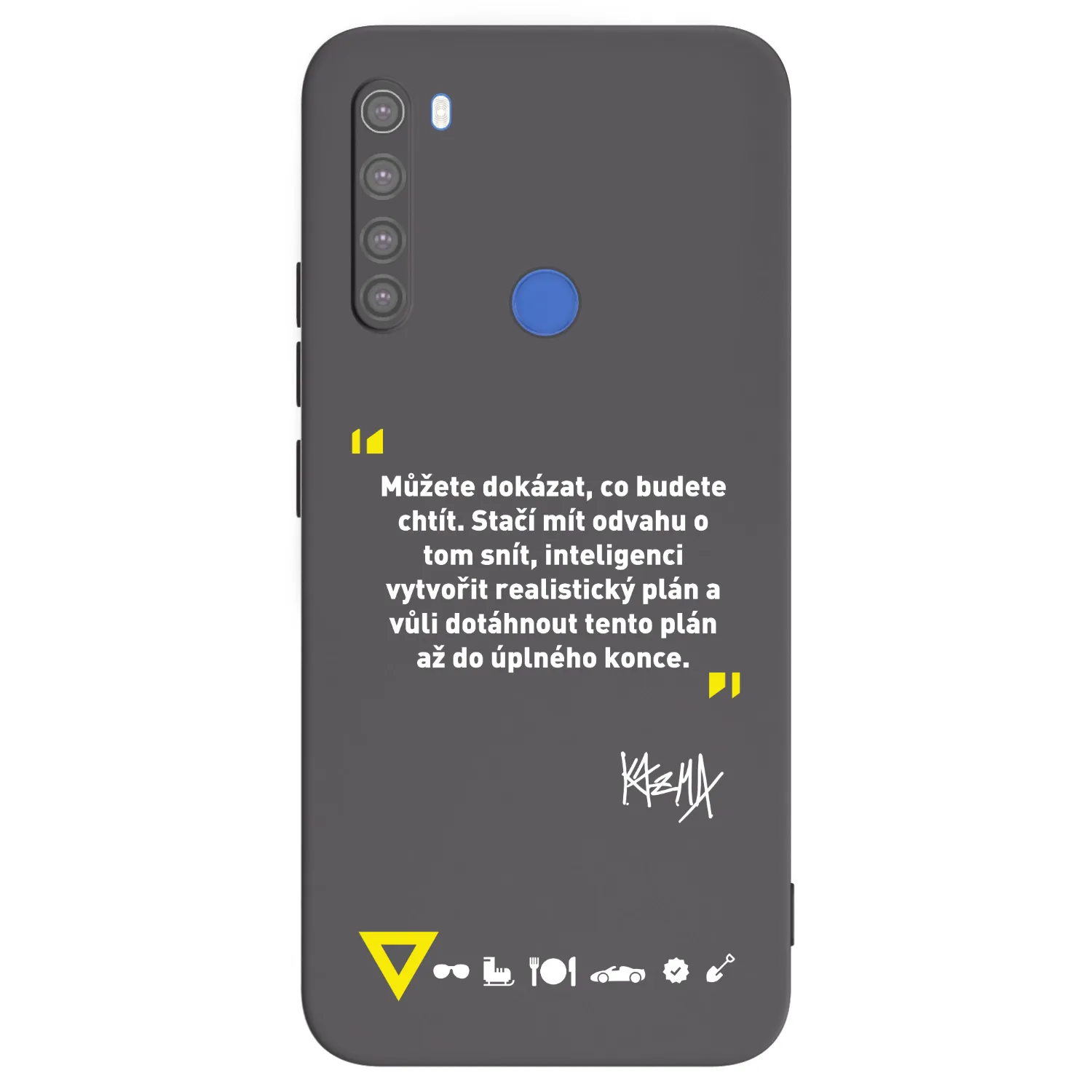 Picasee silikonový černý obal pro Xiaomi Redmi Note 8T - Kazma - MŮŽETE DOKÁZAT, CO BUDETE CHTÍT
