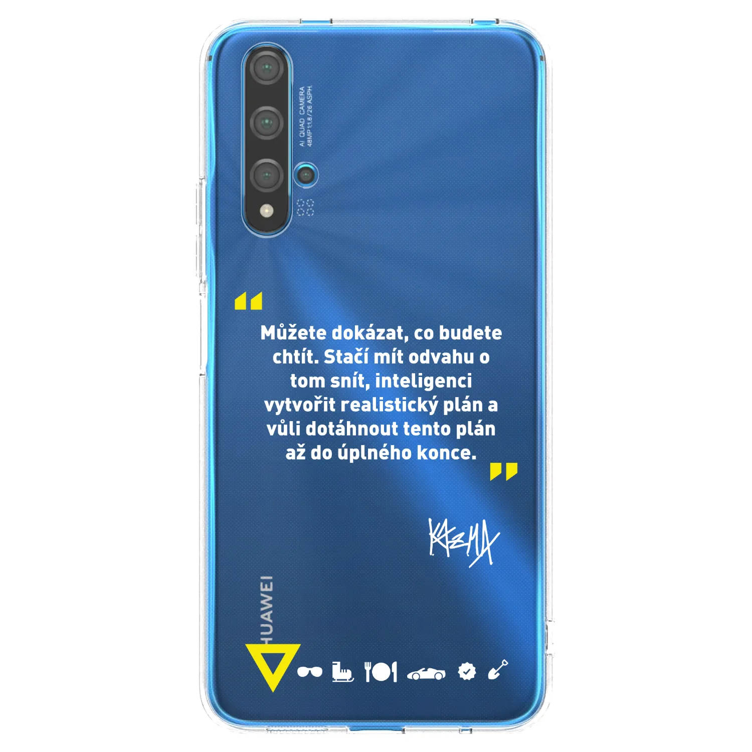 Picasee silikonový průhledný obal pro Huawei Nova 5T - Kazma - MŮŽETE DOKÁZAT, CO BUDETE CHTÍT