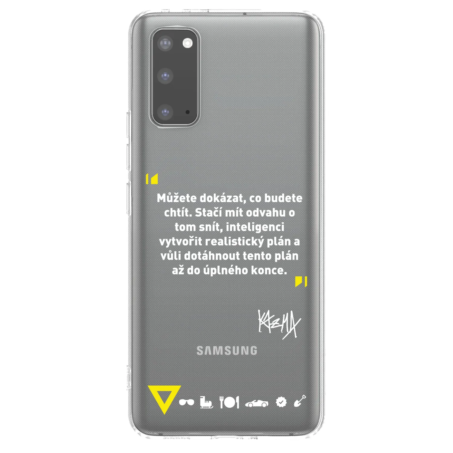 Picasee silikonový průhledný obal pro Samsung Galaxy S20 G980F - Kazma - MŮŽETE DOKÁZAT, CO BUDETE CHTÍT