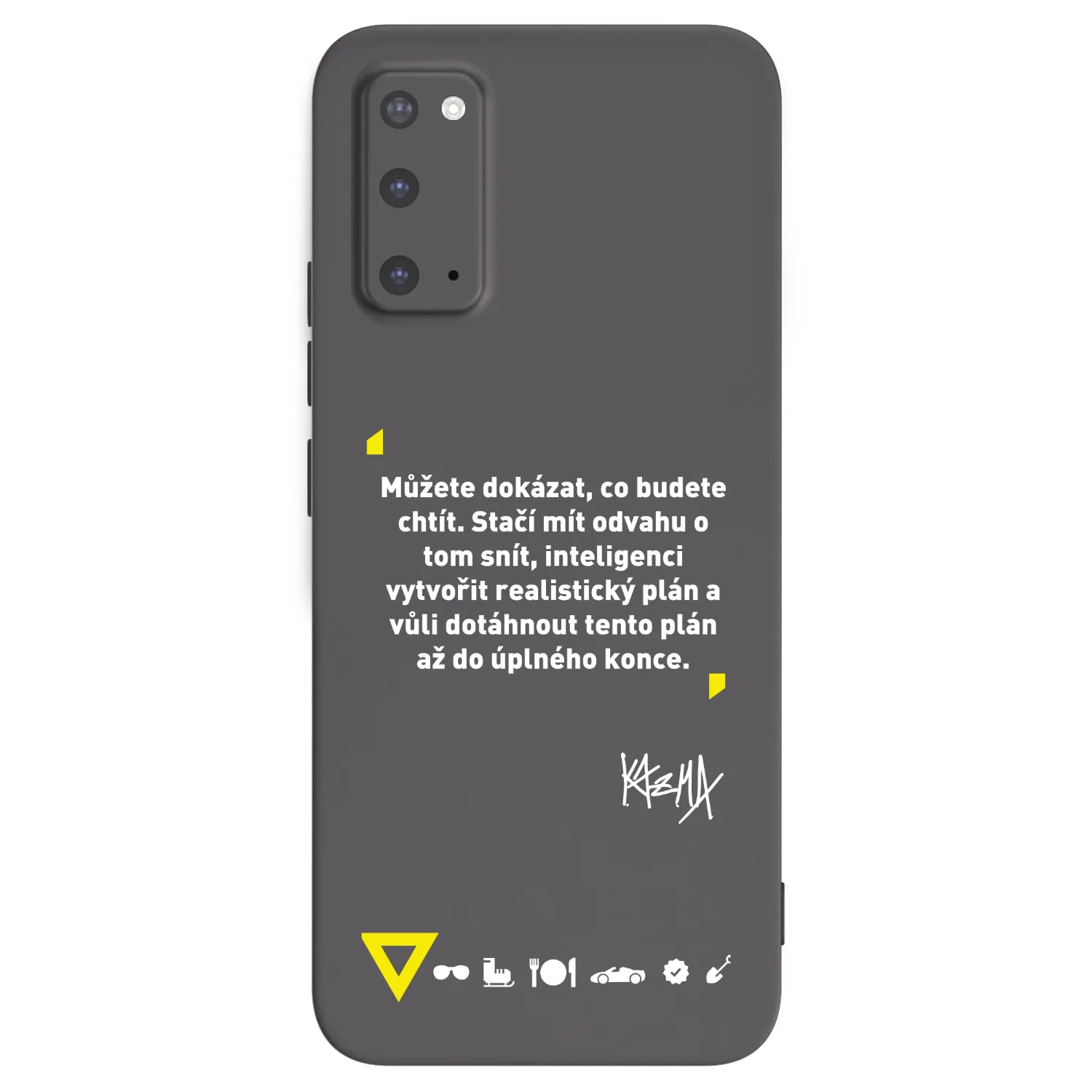 Picasee silikonový černý obal pro Samsung Galaxy S20 G980F - Kazma - MŮŽETE DOKÁZAT, CO BUDETE CHTÍT