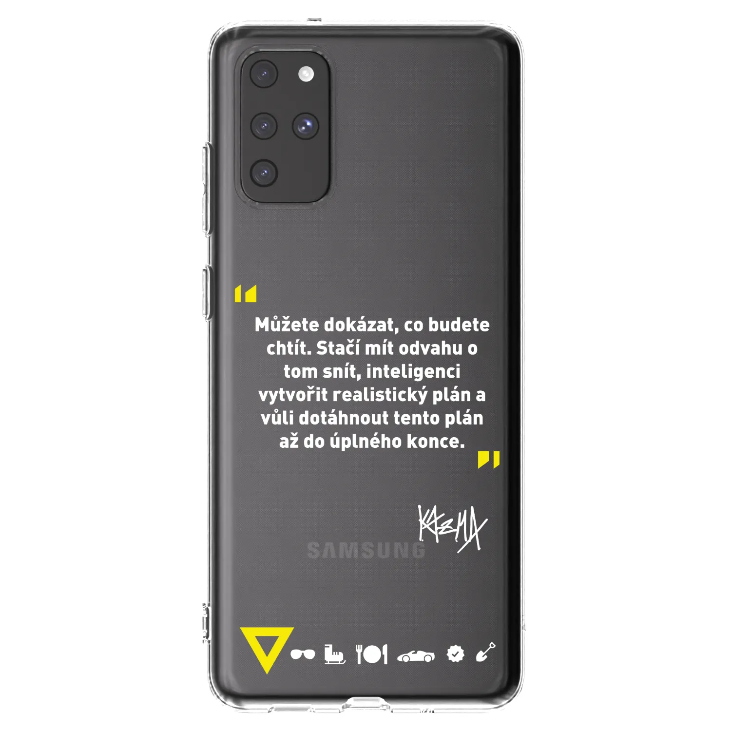 Picasee silikonový průhledný obal pro Samsung Galaxy S20+ G985F - Kazma - MŮŽETE DOKÁZAT, CO BUDETE CHTÍT