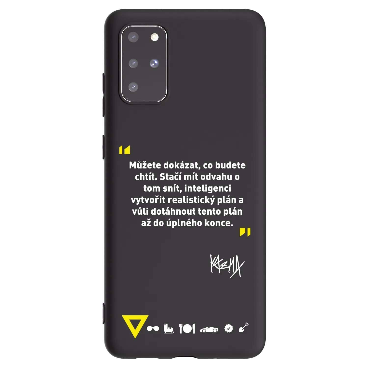 Picasee silikonový černý obal pro Samsung Galaxy S20+ G985F - Kazma - MŮŽETE DOKÁZAT, CO BUDETE CHTÍT