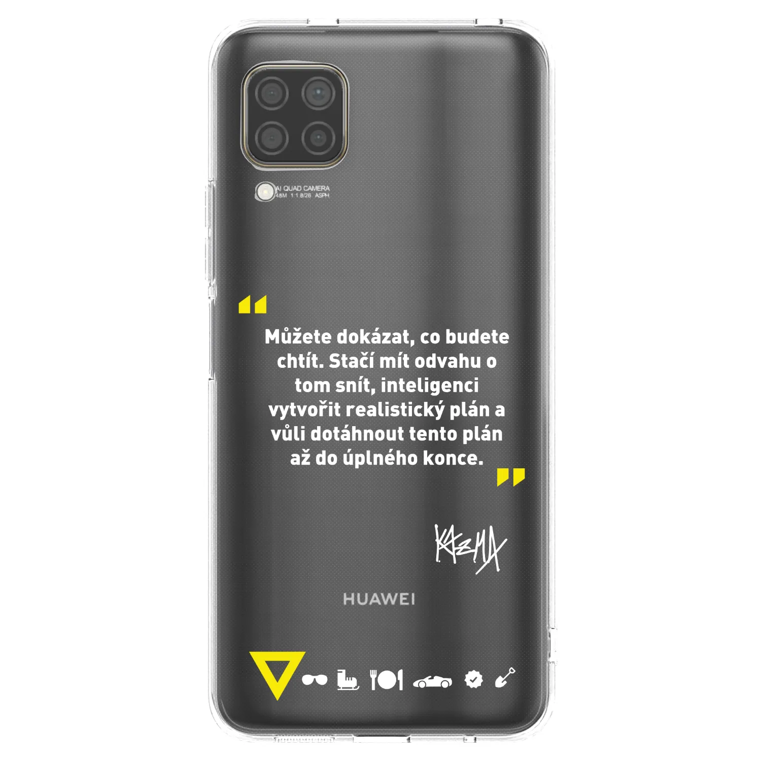 Picasee silikonový průhledný obal pro Huawei P40 Lite - Kazma - MŮŽETE DOKÁZAT, CO BUDETE CHTÍT