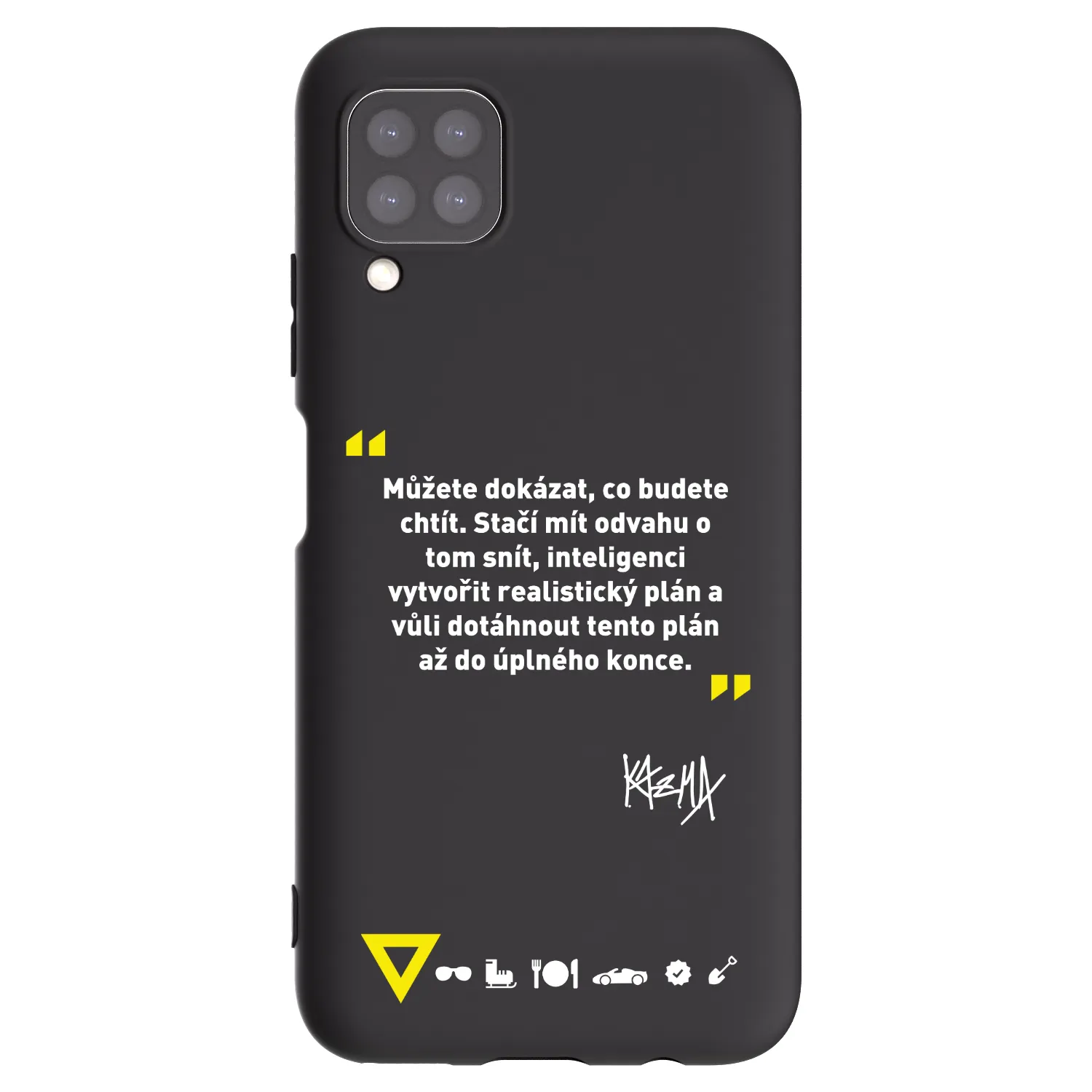 Picasee silikonový černý obal pro Huawei P40 Lite - Kazma - MŮŽETE DOKÁZAT, CO BUDETE CHTÍT