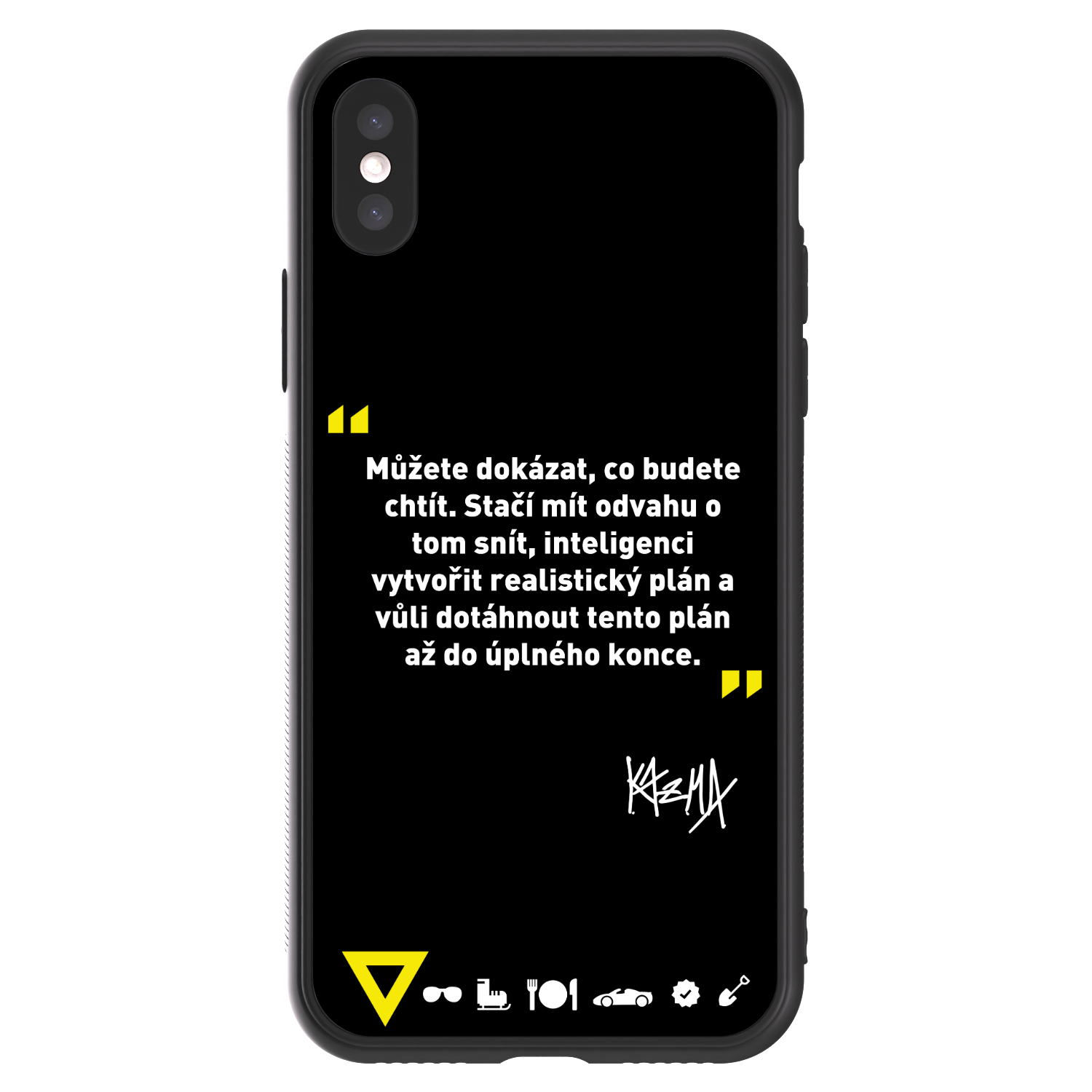Picasee ULTIMATE CASE pro Apple iPhone X/XS - Kazma - MŮŽETE DOKÁZAT, CO BUDETE CHTÍT