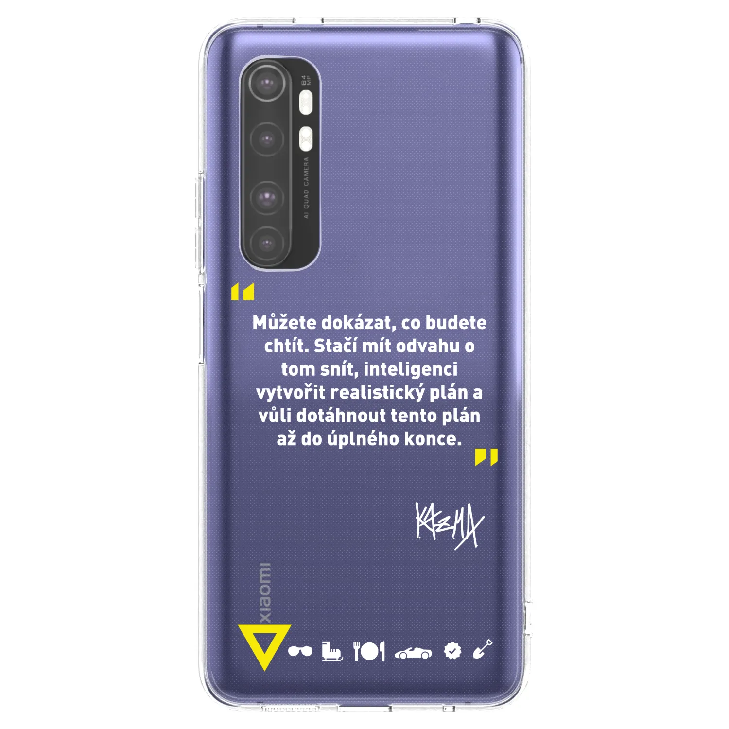 Picasee silikonový průhledný obal pro Xiaomi Mi Note 10 Lite - Kazma - MŮŽETE DOKÁZAT, CO BUDETE CHTÍT