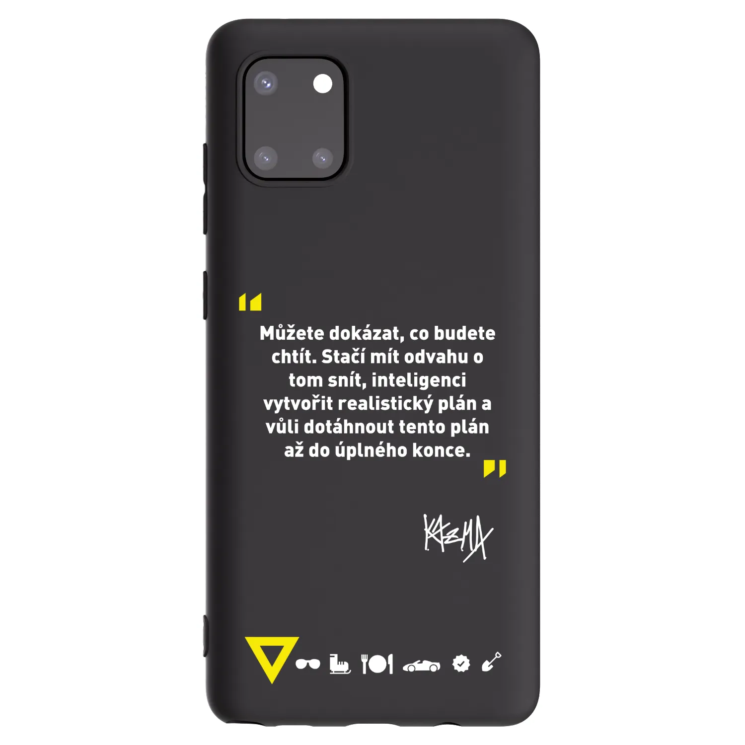 Picasee silikonový černý obal pro Samsung Galaxy Note 10 Lite N770F - Kazma - MŮŽETE DOKÁZAT, CO BUDETE CHTÍT