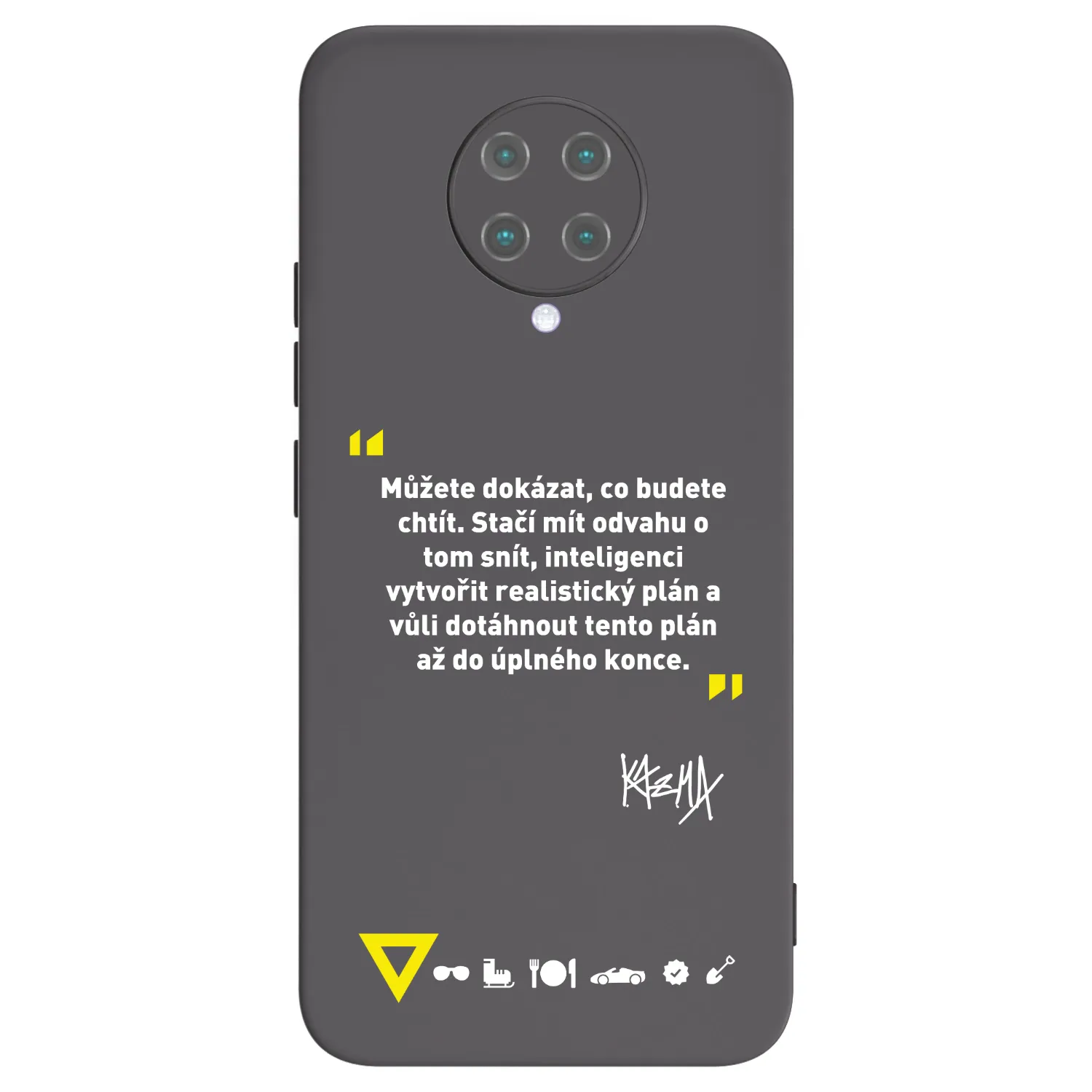 Picasee silikonový černý obal pro Xiaomi Poco F2 Pro - Kazma - MŮŽETE DOKÁZAT, CO BUDETE CHTÍT