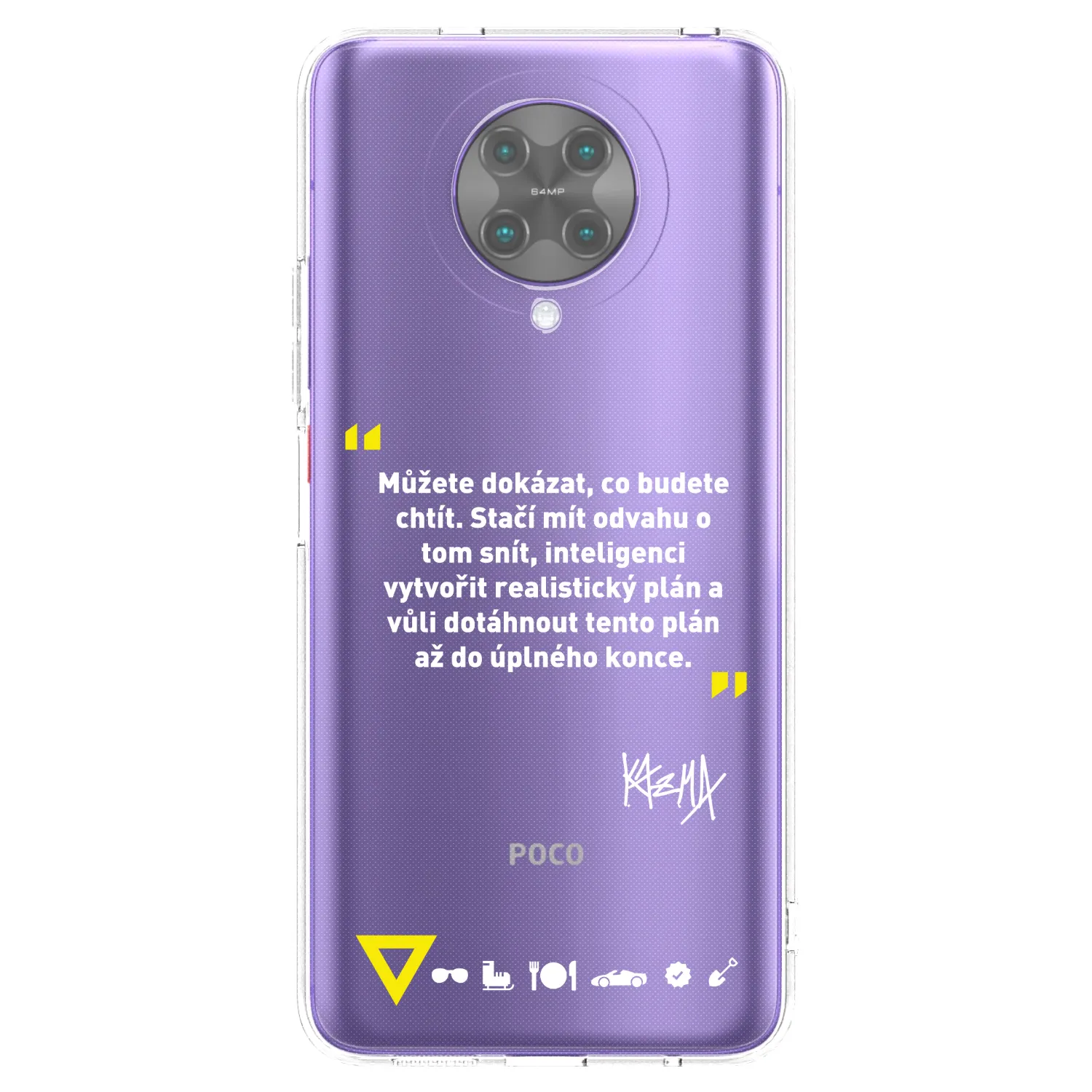 Picasee silikonový průhledný obal pro Xiaomi Poco F2 Pro - Kazma - MŮŽETE DOKÁZAT, CO BUDETE CHTÍT