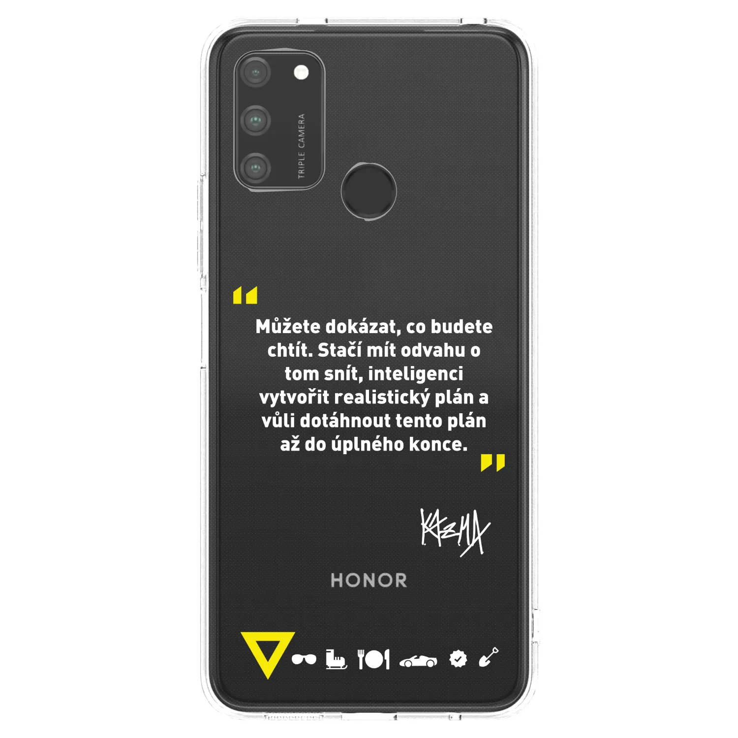 Picasee silikonový průhledný obal pro Honor 9A - Kazma - MŮŽETE DOKÁZAT, CO BUDETE CHTÍT