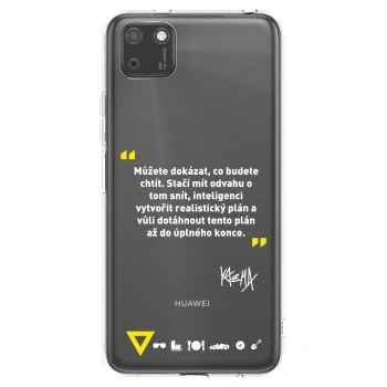 Picasee silikonový průhledný obal pro Huawei Y5P - Kazma - MŮŽETE DOKÁZAT, CO BUDETE CHTÍT