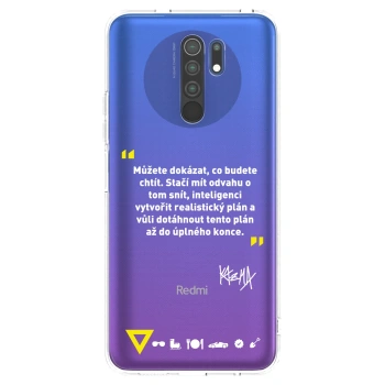 Picasee silikonový průhledný obal pro Xiaomi Redmi 9 - Kazma - MŮŽETE DOKÁZAT, CO BUDETE CHTÍT