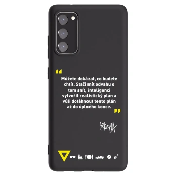 Picasee silikonový černý obal pro Samsung Galaxy S20 FE - Kazma - MŮŽETE DOKÁZAT, CO BUDETE CHTÍT