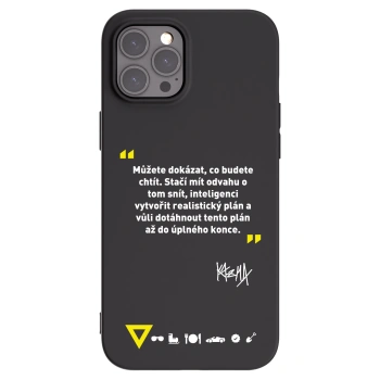 Picasee silikonový černý obal pro Apple iPhone 12 Pro Max - Kazma - MŮŽETE DOKÁZAT, CO BUDETE CHTÍT