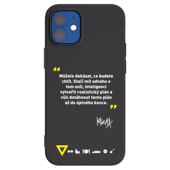 Picasee silikonový černý obal pro Apple iPhone 12 mini - Kazma - MŮŽETE DOKÁZAT, CO BUDETE CHTÍT