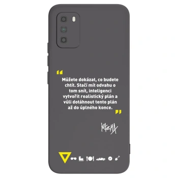 Picasee silikonový černý obal pro Xiaomi Poco M3 - Kazma - MŮŽETE DOKÁZAT, CO BUDETE CHTÍT