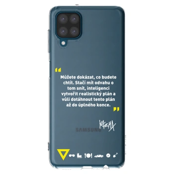 Picasee silikonový průhledný obal pro Samsung Galaxy A12 A125F - Kazma - MŮŽETE DOKÁZAT, CO BUDETE CHTÍT