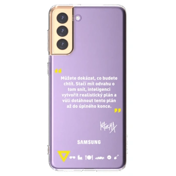 Picasee silikonový průhledný obal pro Samsung Galaxy S21+ 5G G996F - Kazma - MŮŽETE DOKÁZAT, CO BUDETE CHTÍT