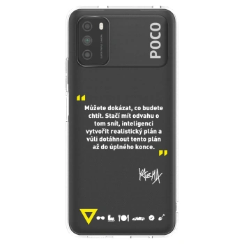 Picasee silikonový průhledný obal pro Xiaomi Poco M3 - Kazma - MŮŽETE DOKÁZAT, CO BUDETE CHTÍT