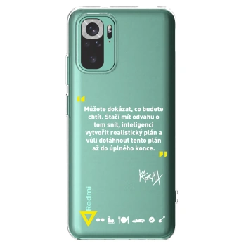 Picasee silikonový průhledný obal pro Xiaomi Redmi Note 10 Pro - Kazma - MŮŽETE DOKÁZAT, CO BUDETE CHTÍT