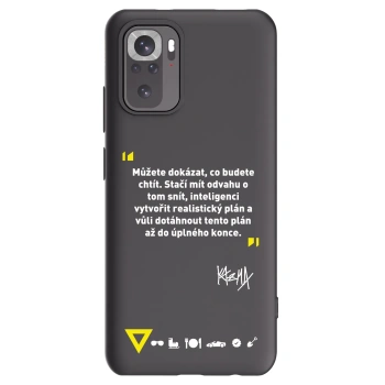Picasee silikonový černý obal pro Xiaomi Redmi Note 10S - Kazma - MŮŽETE DOKÁZAT, CO BUDETE CHTÍT