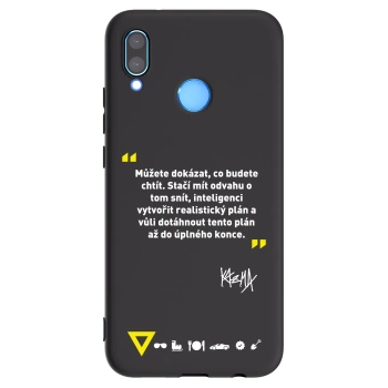 Picasee silikonový černý obal pro Huawei P20 Lite - Kazma - MŮŽETE DOKÁZAT, CO BUDETE CHTÍT