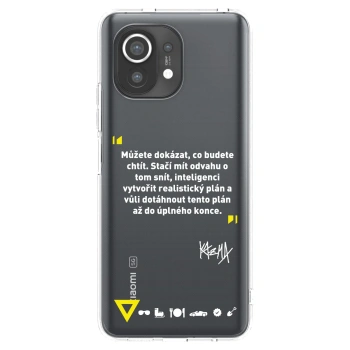 Picasee silikonový průhledný obal pro Xiaomi Mi 11 - Kazma - MŮŽETE DOKÁZAT, CO BUDETE CHTÍT