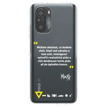 Picasee silikonový průhledný obal pro Xiaomi Poco F3 - Kazma - MŮŽETE DOKÁZAT, CO BUDETE CHTÍT