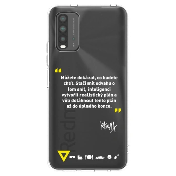 Picasee silikonový průhledný obal pro Xiaomi Redmi 9T - Kazma - MŮŽETE DOKÁZAT, CO BUDETE CHTÍT