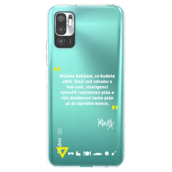Picasee silikonový průhledný obal pro Xiaomi Redmi Note 10 5G - Kazma - MŮŽETE DOKÁZAT, CO BUDETE CHTÍT