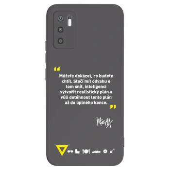 Picasee silikonový černý obal pro Xiaomi Redmi Note 10 5G - Kazma - MŮŽETE DOKÁZAT, CO BUDETE CHTÍT