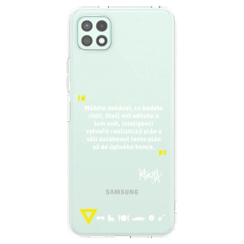 Picasee silikonový průhledný obal pro Samsung Galaxy A22 A226B 5G - Kazma - MŮŽETE DOKÁZAT, CO BUDETE CHTÍT