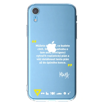 Picasee silikonový průhledný obal pro Apple iPhone XR - Kazma - MŮŽETE DOKÁZAT, CO BUDETE CHTÍT