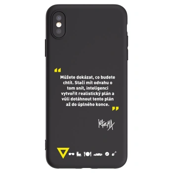 Picasee silikonový černý obal pro Apple iPhone XS Max - Kazma - MŮŽETE DOKÁZAT, CO BUDETE CHTÍT