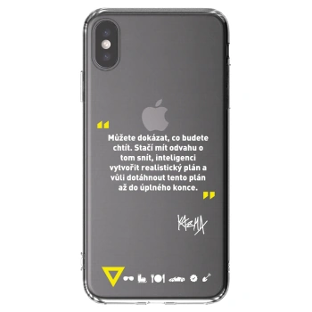 Picasee silikonový průhledný obal pro Apple iPhone XS Max - Kazma - MŮŽETE DOKÁZAT, CO BUDETE CHTÍT