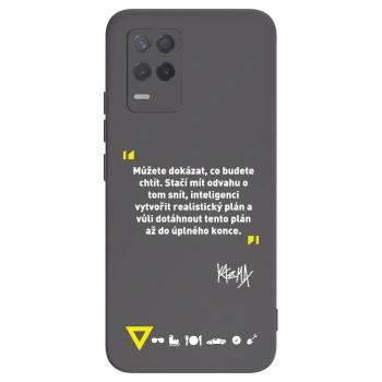 Picasee silikonový černý obal pro Realme 8 5G - Kazma - MŮŽETE DOKÁZAT, CO BUDETE CHTÍT