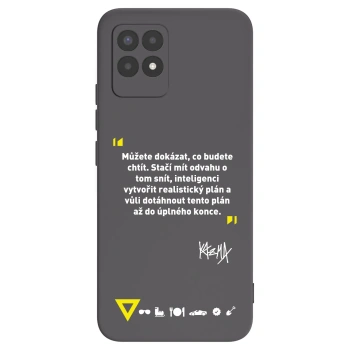 Picasee silikonový černý obal pro Realme 8i - Kazma - MŮŽETE DOKÁZAT, CO BUDETE CHTÍT