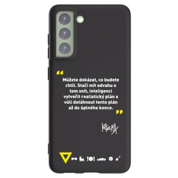 Picasee silikonový černý obal pro Samsung Galaxy S21 FE 5G - Kazma - MŮŽETE DOKÁZAT, CO BUDETE CHTÍT