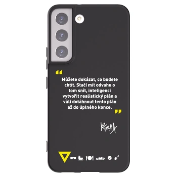 Picasee silikonový černý obal pro Samsung Galaxy S22 5G - Kazma - MŮŽETE DOKÁZAT, CO BUDETE CHTÍT