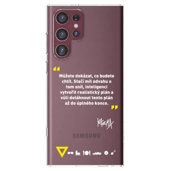 Picasee silikonový průhledný obal pro Samsung Galaxy S22 Ultra 5G - Kazma - MŮŽETE DOKÁZAT, CO BUDETE CHTÍT