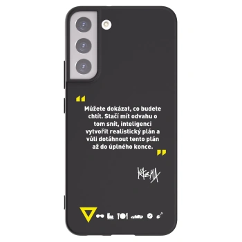Picasee silikonový černý obal pro Samsung Galaxy S22+ 5G - Kazma - MŮŽETE DOKÁZAT, CO BUDETE CHTÍT