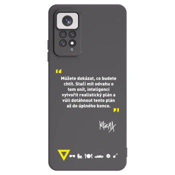Picasee silikonový černý obal pro Xiaomi Redmi Note 11 - Kazma - MŮŽETE DOKÁZAT, CO BUDETE CHTÍT