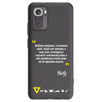 Picasee silikonový černý obal pro Xiaomi Redmi Note 11S 4G - Kazma - MŮŽETE DOKÁZAT, CO BUDETE CHTÍT