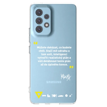 Picasee silikonový průhledný obal pro Samsung Galaxy A53 5G A536 - Kazma - MŮŽETE DOKÁZAT, CO BUDETE CHTÍT