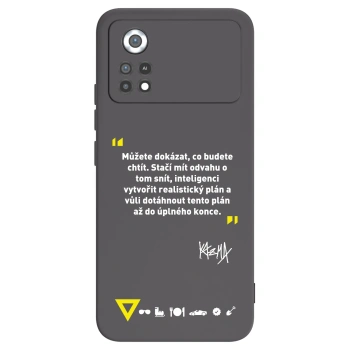 Picasee silikonový černý obal pro Xiaomi Poco X4 Pro 5G - Kazma - MŮŽETE DOKÁZAT, CO BUDETE CHTÍT