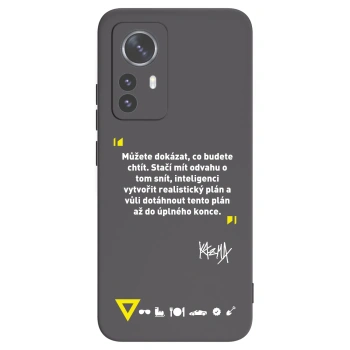 Picasee silikonový černý obal pro Xiaomi 12 Pro - Kazma - MŮŽETE DOKÁZAT, CO BUDETE CHTÍT