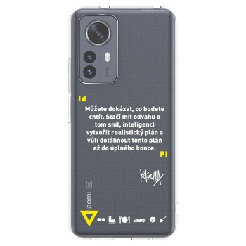 Picasee silikonový průhledný obal pro Xiaomi 12 Pro - Kazma - MŮŽETE DOKÁZAT, CO BUDETE CHTÍT
