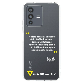 Picasee silikonový průhledný obal pro Vivo V23 5G - Kazma - MŮŽETE DOKÁZAT, CO BUDETE CHTÍT