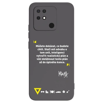 Picasee silikonový černý obal pro Xiaomi Redmi 10C - Kazma - MŮŽETE DOKÁZAT, CO BUDETE CHTÍT