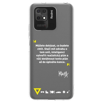 Picasee silikonový průhledný obal pro Xiaomi Redmi 10C - Kazma - MŮŽETE DOKÁZAT, CO BUDETE CHTÍT